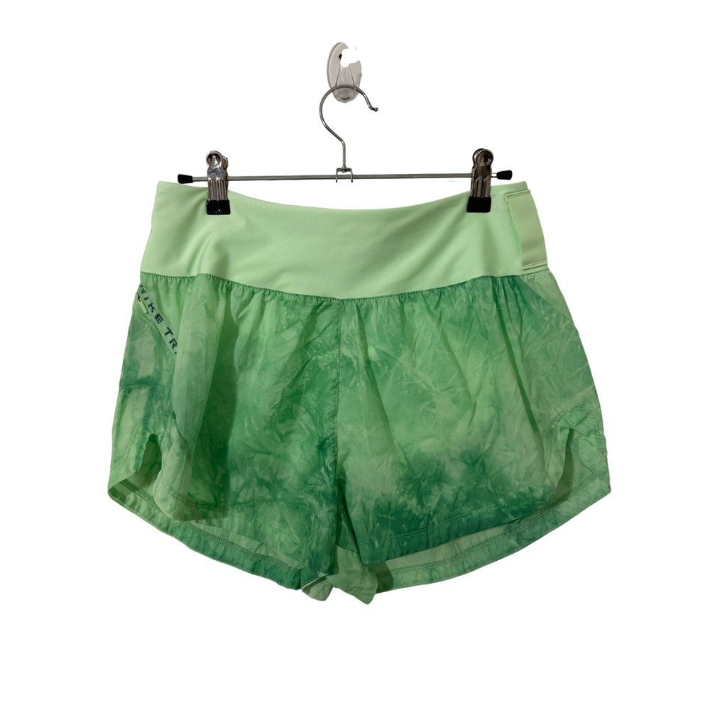 Nike Trail Running Shorts Women Small Green Repel Mid-Rise Lined FN2647-376 S